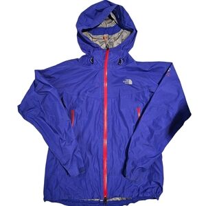 The North Face Women's Vibrant Blue Ski Jacket with Red Highlights